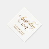 Gold und White Best Day Ever, Hörskript Serviette (Ecke)