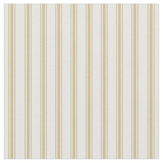 Gold- und White Classic Ticking Stripes Stoff (Nahaufnahme)