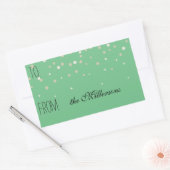 Gold und White Confetti-Geschenkmarke Rechteckiger Aufkleber (Umschlag)