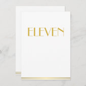 Gold und White Great Gatsby Hochzeitskarten Einladung (Vorne/Hinten)