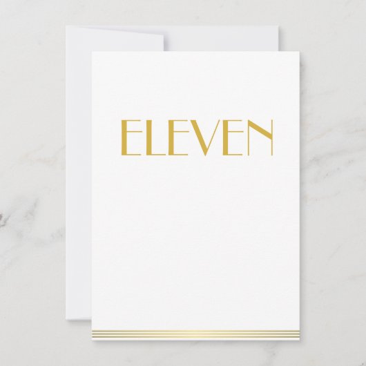 Gold und White Great Gatsby Hochzeitskarten Einladung (Vorderseite)