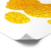 Gold und White Leopard Print: Luxuriös und elegant Poster (Ecke)