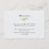 Gold und White Marabou Feather Wedding Beilage Begleitkarte (Vorderseite)