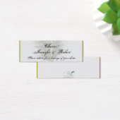 Gold und White Marabou Feather Wedding Drink Ticke (Schreibtisch)