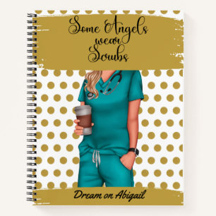 Gold und White Polka Dot Notizblock