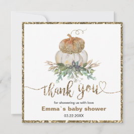 Gold und White Pumpkins Fall danke