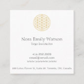 Gold und White Simple Mandala Business Card Quadratische Visitenkarte (Vorderseite)