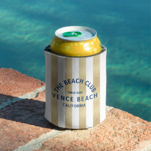 Gold und White Stripes Beach Club Dosenkühler