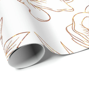 Gold und White Wedding Wrapping Paper der elegante Geschenkpapier