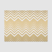 Gold und White Zigzag Zickzack Seidenpapier (Vorderseite)