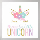 Gold Unicorn Face Girl's Room Poster (Vorne)
