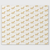 Gold Unicorn Geschenkpapier (Flach)