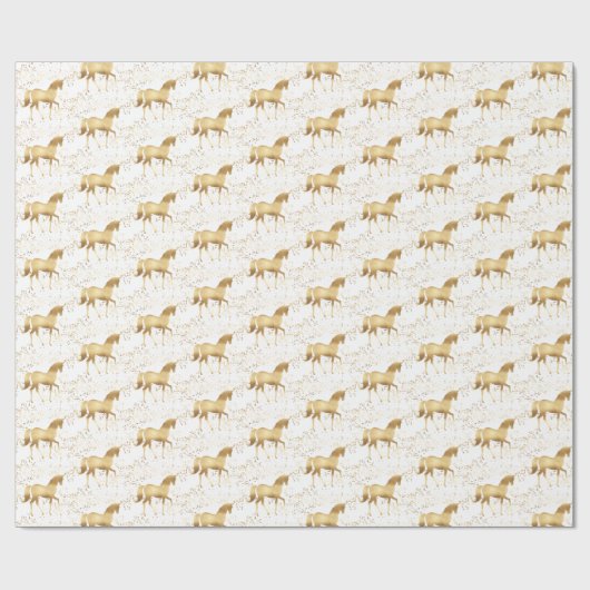 Gold Unicorn Geschenkpapier (Flach)