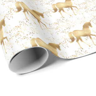 Gold Unicorn Geschenkpapier