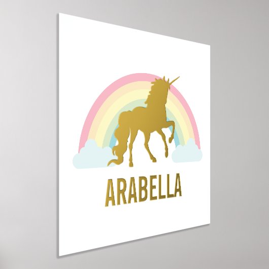 Gold Unicorn Personalisierter Name Foliendrucke (Ablage )