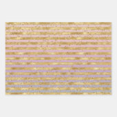 Gold Unicorn Rainbow Glitz Sparkle Geschenkpapier Set (Vorderseite 3)