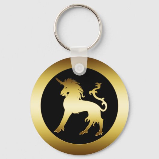 GOLD UNICORN SCHLÜSSELANHÄNGER (Vorderseite)