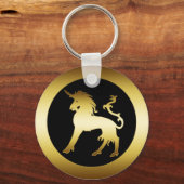 GOLD UNICORN SCHLÜSSELANHÄNGER (Vorderseite)