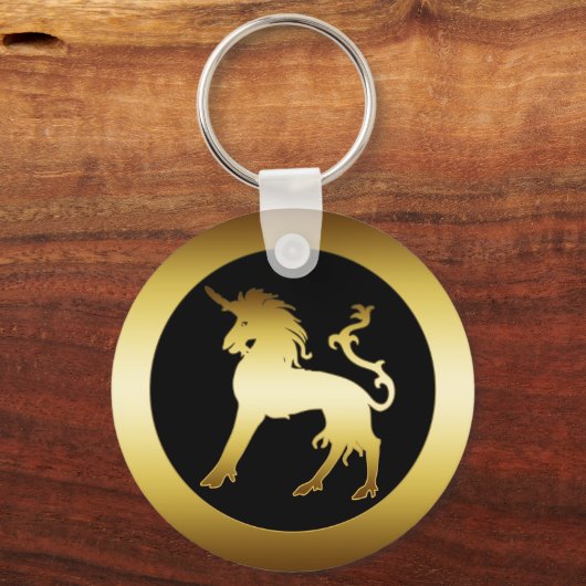 GOLD UNICORN SCHLÜSSELANHÄNGER (Vorderseite)
