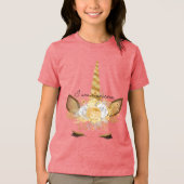 Gold Unicorn Tri-Blend Shirt (Vorderseite)