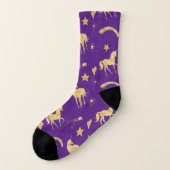 Gold Unicorns und Regenbogen Socken (Links - Außen)