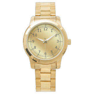 Gold Unisex Oversified Gold Bracelet Watch Armbanduhr