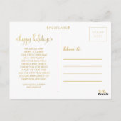 Gold Unsere Babys 1. Weihnachtsrahmen Foto Postcar Postkarte (Rückseite)