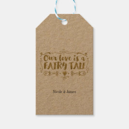 Gold UNSERE LIEBE IST EIN FAIRE TALE Custom Weddin Geschenkanhänger