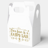 Gold UNSERE LIEBE IST EIN FAIRE TALE Custom Weddin Geschenkschachtel (Geöffnet)