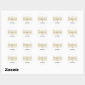 Gold UNSERE LIEBE IST EIN FAIRE TALE Custom Weddin Runder Aufkleber (Blatt)