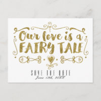 Gold UNSERE LIEBE IST EIN FAIRY TALE Wedding Rett 