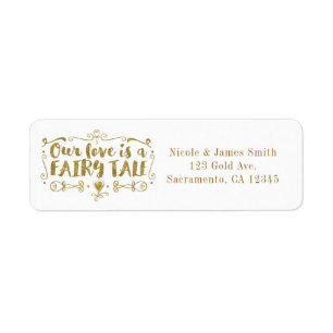 Gold UNSERE LIEBE IST EINE FAIRE MALE Hochzeitsein