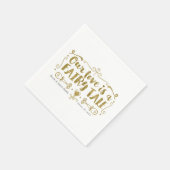 Gold UNSERE LIEBE IST EINE FAIRE TALE Custom Chic Serviette (Ecke)