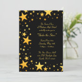 Gold unter den Sternen - Formal-Einladungen Einladung (Stehend Vorderseite)