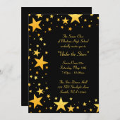 Gold unter den Sternen - Formal-Einladungen Einladung (Vorne/Hinten)