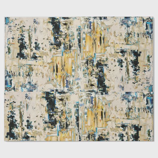 Gold unter Kies-Packpapier Geschenkpapier (Flach)