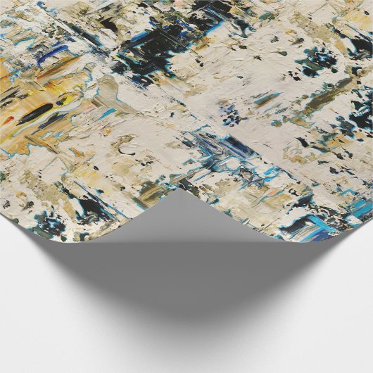 Gold unter Kies-Packpapier Geschenkpapier (Ecke)