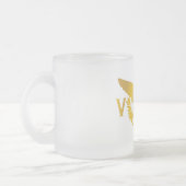 Gold US Jungfrau Islands Flaggen Mattierte Tasse (Links)