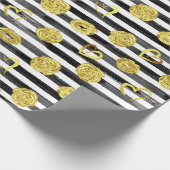 Gold Valentine Geschenkpapier (Ecke)