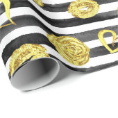 Gold Valentine Geschenkpapier (Rolleneckpunkt)