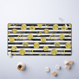 Gold Valentine Schreibtischunterlage