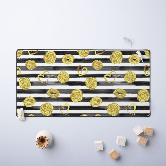 Gold Valentine Schreibtischunterlage (Kindertisch)