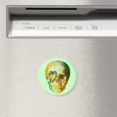 Gold Valentine Skull Magnet (In Situ (Geschirrspüler))