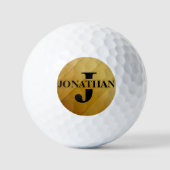 Gold-Vater-Initial-Name-Würdigungsdesign Golfball (Vorderseite)