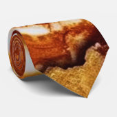 Gold Vein Agate Neck Tie Krawatte (Gerollt)
