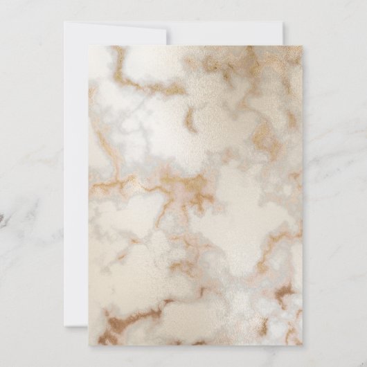 *~* Gold Vein Marmor Artistic AR2 Hochzeit Einladung (Rückseite)