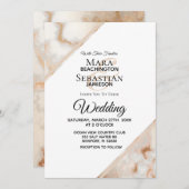 *~* Gold Vein Marmor Artistic AR2 Hochzeit Einladung (Vorne/Hinten)