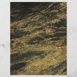 Gold Veins Scrapbook Paper aus schwarzem Granit