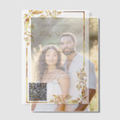 Gold Vellum QR Code Baby Shower Einladung Beispiel (Versatz (Ehepaar))