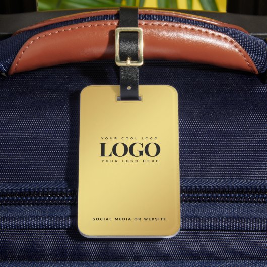 Gold verleiht Ihrem Unternehmen das Logo-Geschäft Gepäckanhänger (Vorderseite Insitu 2)